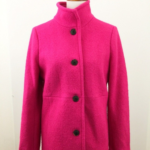 Lands' End Jackets & Blazers - Lands End Peacoat Wool Rayon Hot Pink